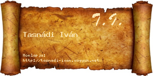Tasnádi Iván névjegykártya