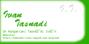 ivan tasnadi business card